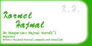 kornel hajnal business card